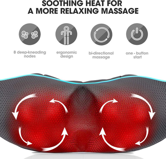 MagicMakers Fathers Day Dad Gifts, Shiatsu Neck Massager with Heat for Pain Relief Deep Tissue – Christmas Gift for Women, Men, Mom, Dad, Her, Him– Amazing Back & Shoulder Relief from Daughter or Son
