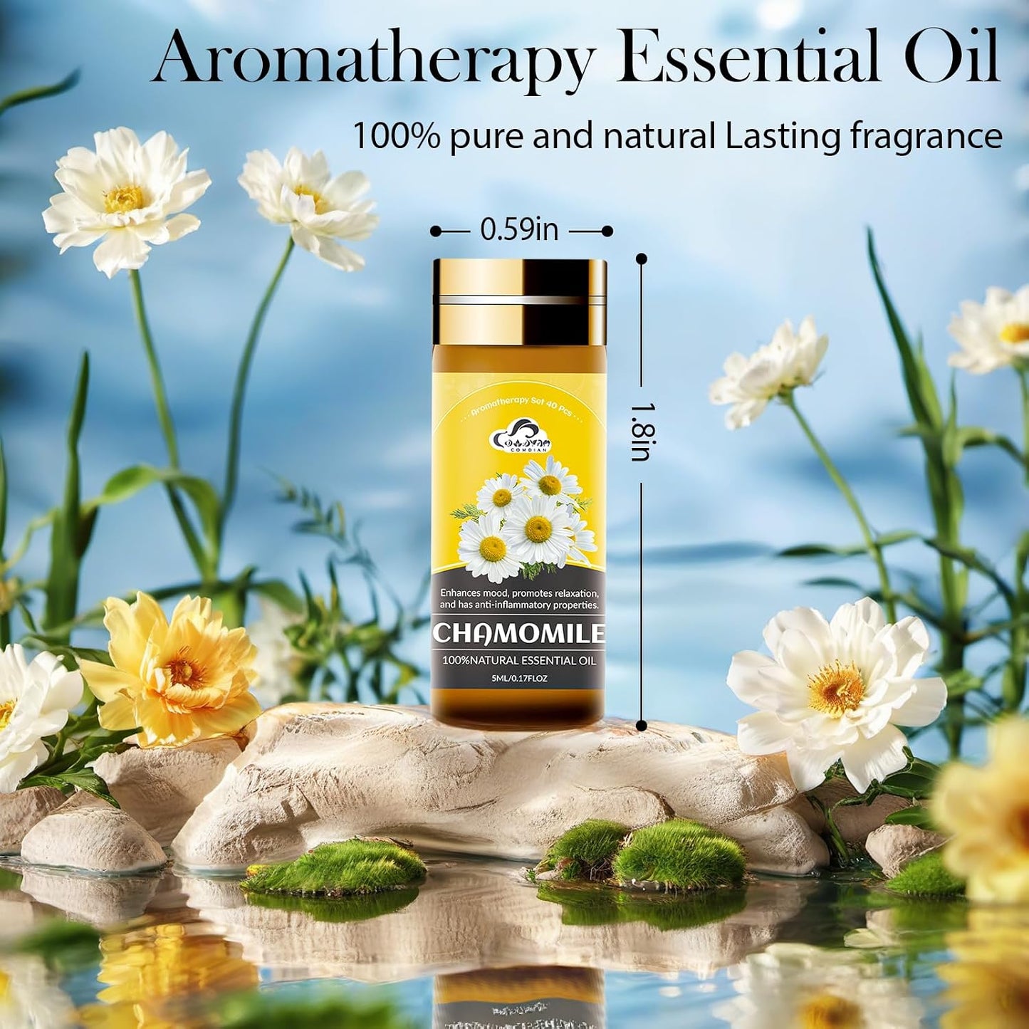 Essential Oil Set, 32 Pcs Fragrance Aromatherapy Oils for Skin, Diffusers, Home Care, Humidifier Laundry, Candle Making - Tea Tree, Sandalwood, Lavender, Vanilla, Eucalyptus and More(5mL)