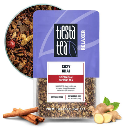 Tiesta Tea Cozy Chai Loose Leaf Spiced Chai Rooibos Tea 2.5oz