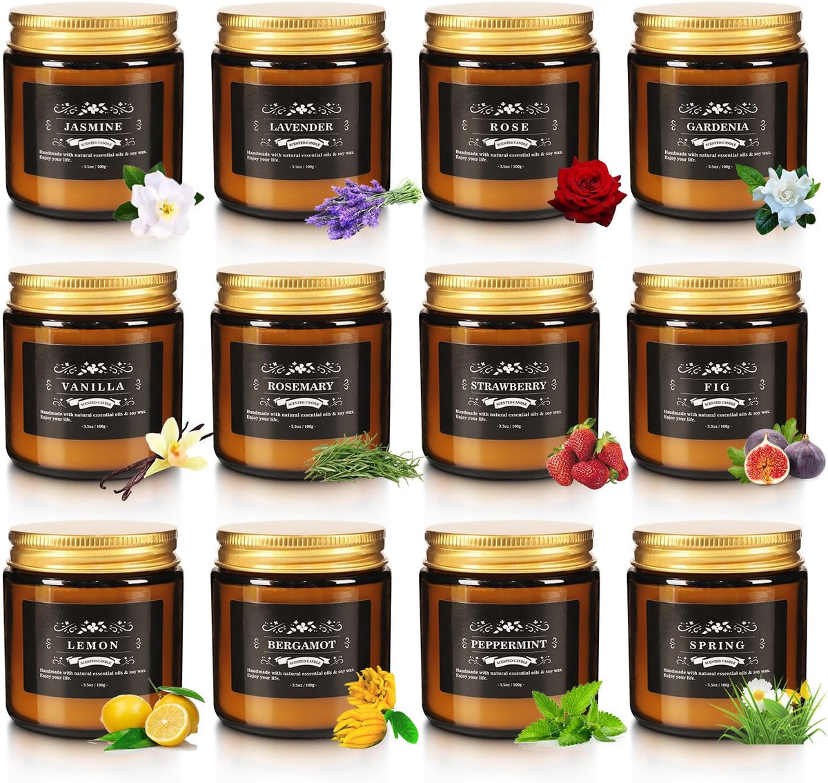 36 Pack Scented Candles Set for Home, Relaxing Stress Relief, Aromatherapy - Natural Soy Wax and Fragrance - Gifts for Women, Mom, Best Friend, Wife, Birthday