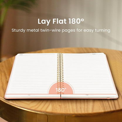 Taja Lined Spiral Journal Notebook for Women & Men, 140 Pages, College Ruled Hardcover Notebook for Work & Note Taking, Journals for Writing, A5(5.7" x 7.9") - Green