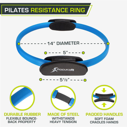 The ProsourceFit Resistance Ring enhances Pilates Workouts with Light Resistance to Help Tone and Strengthen Your Entire core and Body