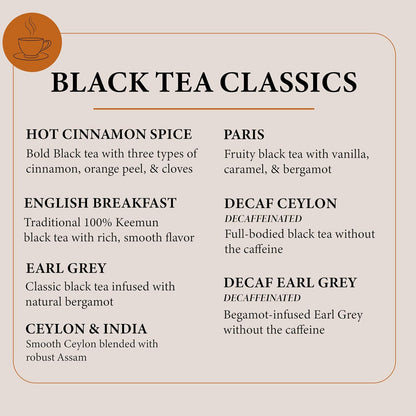 Harney & Sons Assorted Tea Bag Sampler Bundle 42 Count With Honey Crystal Packs Great for Birthday, Hostess and Co-worker Gifts, Tea Set Gifts, Tea Variety Pack