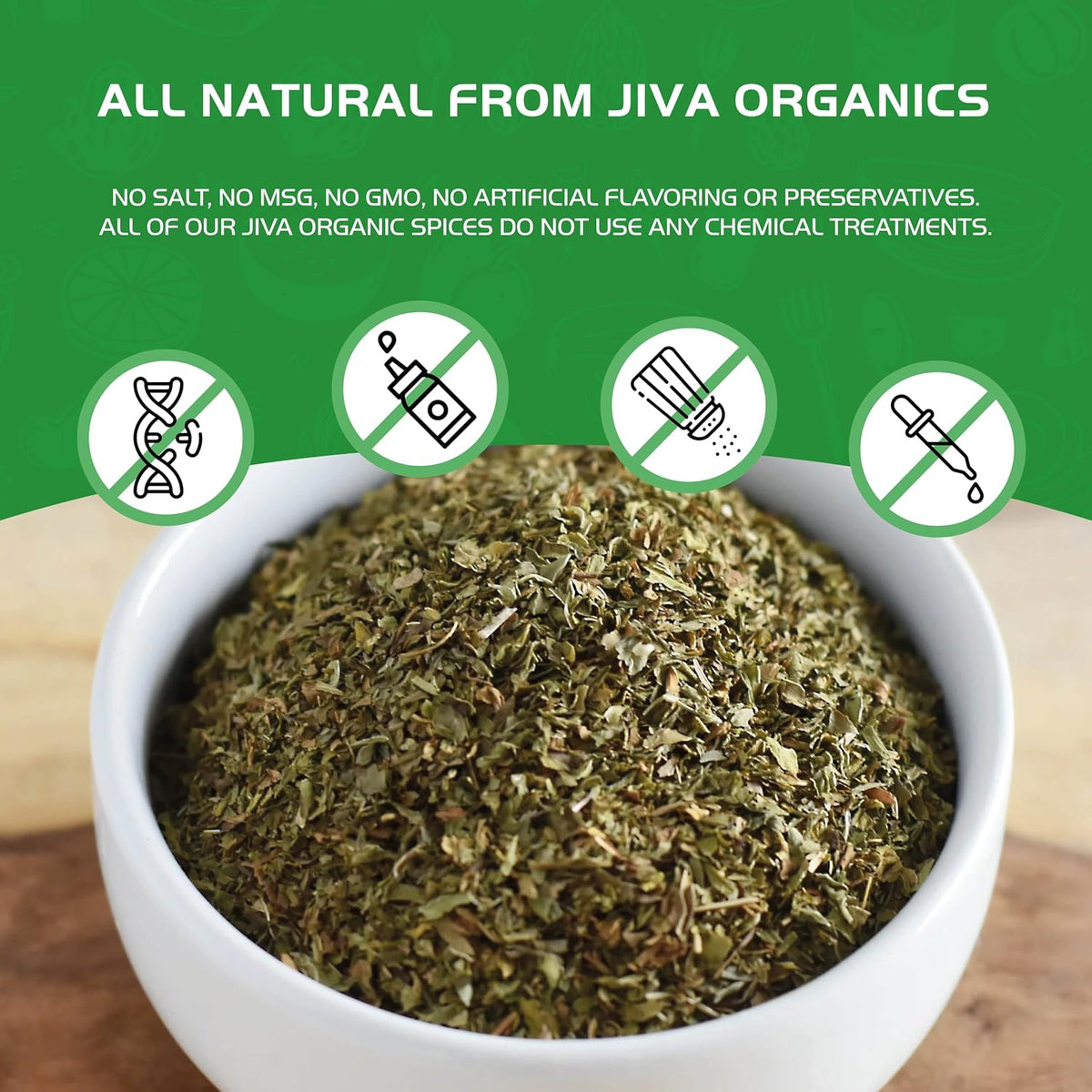 Jiva Organics Spearmint Leaf (Cut & Sifted) 1 Pound | Fresh Aroma, Premium Quality, Non-Irradiated Herbal Mint Leaves