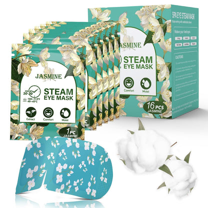 16 Packs Steam Eye Masks for Dry Eyes, Self Heating Warm Compress for Eyes Fatigue & Puffiness Relief, Disposable Heated Eye Mask Travel Essentials, Spa Relaxation Set for Women Christmas, Unscented