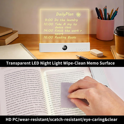 Led Book Light and Night Light 2 in 1 - Book Light Page, 3 Color Temperatures & Stepless Dimming, USB Rechargeable Reading Light with Timer for Night Reading, Book Lovers Gifts