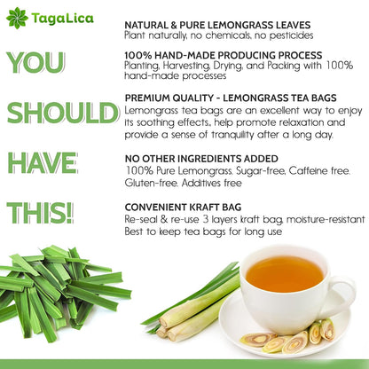 Tagalica, Premium 135 Dandelion Root Tea Bags, 100% Natural & Pure from Dandelion Root, Eco-Conscious Tea Bags, Herbal Tea. No Sugar, No Caffeine, No Gluten, Vegan