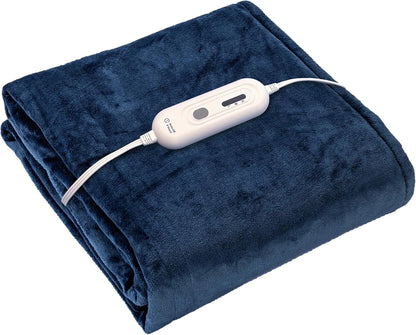 Tefici Heated Blanket Throw 50"x60", Ultra Soft 2-Layer Flannel Electric Blanket, for Home Office Sofa,3 Heat Settings, 4H Auto Off, ETL FCC Certified, Overheat Protection, Machine Washable, Camel