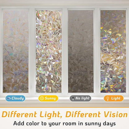LUTE Blackout Window Film, Window Tint for Home Privacy, 17.5" x 78.7"
