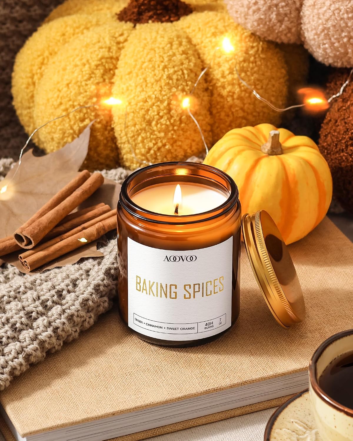 AOOVOO Coconut Vanilla Candles - 9 oz Scented Candles, Aromatherapy Candle, Soy Candle for Home Scented