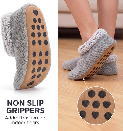 Cozylook Fuzzy Slippers for Women Indoor Soft Sole Slipper Socks