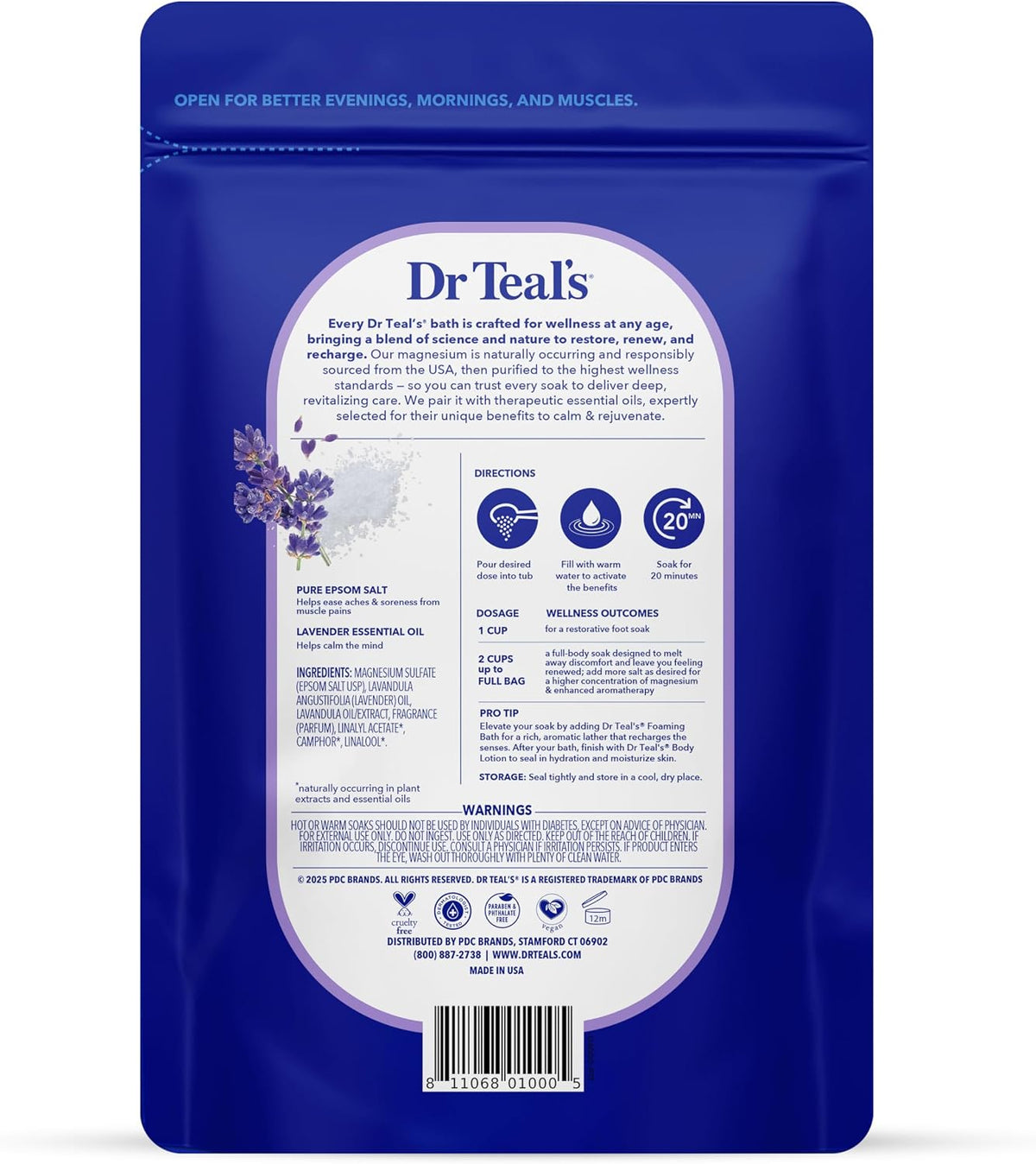 Advanced Dr. Teals Lavendar Scented Epsom Salt, 48 oz