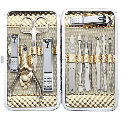 Manicure Set Professional Nail Clippers Kit Pedicure Care Tools- Stainless Steel Women Grooming Kit 18Pcs for Travel or Home (Pink)