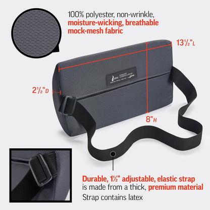 OPTP The Original McKenzie Slimline Lumbar Support – USA-Made Lower Back Support for Office Chair, Car Back Support, and Travel Lumbar Pillow. The Preferred Lumbar Cushion by Physical Therapists.