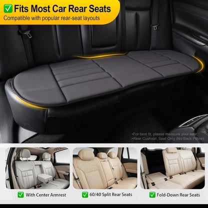 kingphenix Car Seat Cushion with 1.2inch Comfort Memory Foam, Seat Cushion for Car and Office Chair (Black)