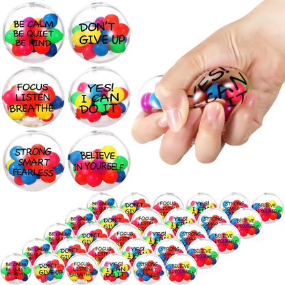 Shappy 12 Pcs Inspirational Sensory Balls, Motivational Fidgets, 2.36 Inch