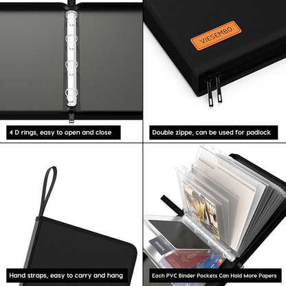 Important Document Organizer Binder with Pocket, Fireproof, Water-Resistant