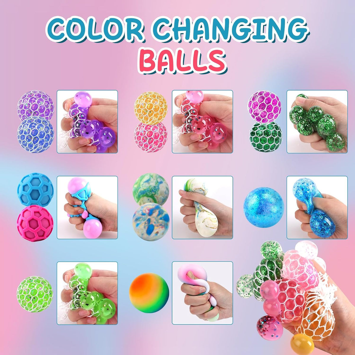36 Pack Stress Balls, Squishy Balls, Squishy Fidget Stress Relief