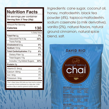 Orca Spice Reduced Calorie Chai Tea Latte Mix, 11.9 Oz, Black Tea, Organic Spices, Sugar Free, Dairy Free, Serve Hot or Cold, Just Add Water or Milk, 18 Servings