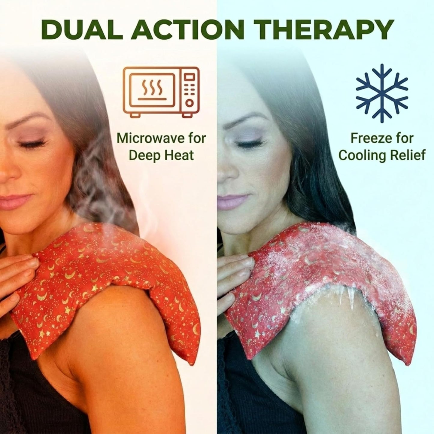 Nature's Approach Basic Herb Pack Rice Heating Pad Microwavable Reusable Heat Pack with Herbal Aromatherapy Fill, Freezer and Microwave Safe for Hot and Cold Therapy, Celestial Indigo