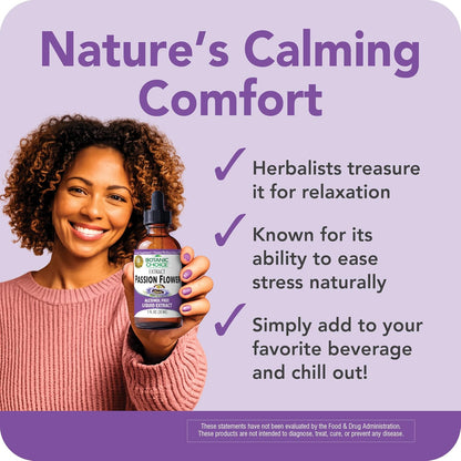 Botanic Choice Passion Flower Liquid Extract, Classic Calming Herb
