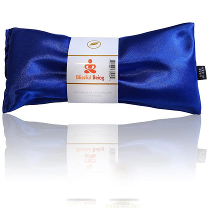 Lavender Eye Pillow | Hot or Cold Weighted Satin Eye Mask Perfect for Sleeping, Yoga, Meditation | Gifts for Women, Birthday, Teachers | Natural Herbal Relaxation | Made in USA (Aqua)