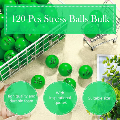 Poen 120 Pcs Motivational Foam Balls with Inspirational Quotes