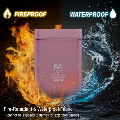 Faraday Bags for Phone Privacy & Security - Signal Blocking Pouch for GPS/WIFI/5G/RFID - Fireproof & Waterproof Anti-Drop Case for Travel & Data Protection Black