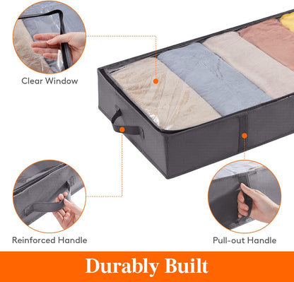 Lifewit 95L Under Bed Storage Container, Blanket Organizer, Gray