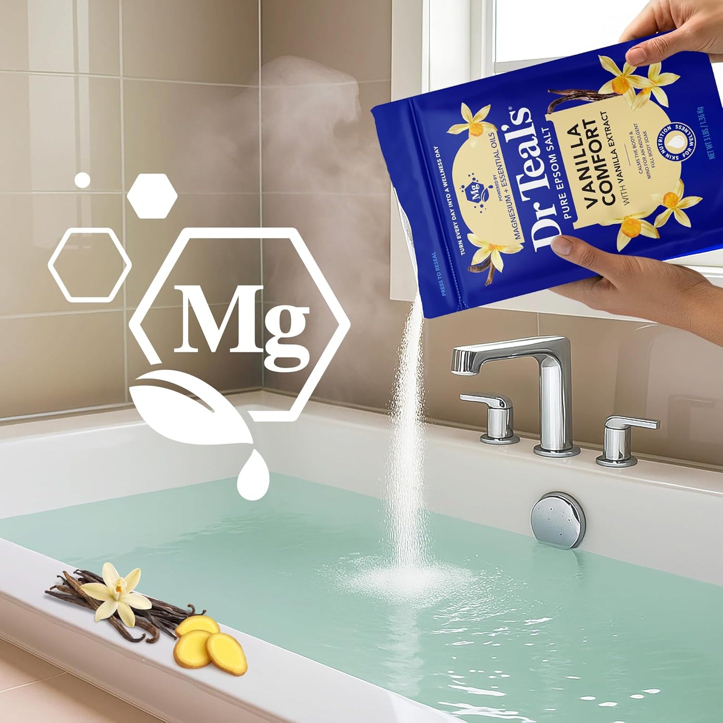 Dr Teal's Epsom Salt Magnesium Soak, Limited Edition Hawaiian Bliss, 3 lbs