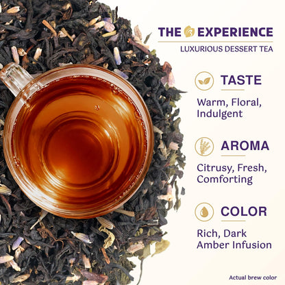 BREWIX Earl Grey Lavender Loose Leaf Tea (50+ Cups, 3.53oz/100g) | London Fog Black Tea with Bergamot & Vanilla | Make a Lavender Tea Latte, Hot or Iced | Calming, Aromatic Gourmet Picnic in Paris Blend