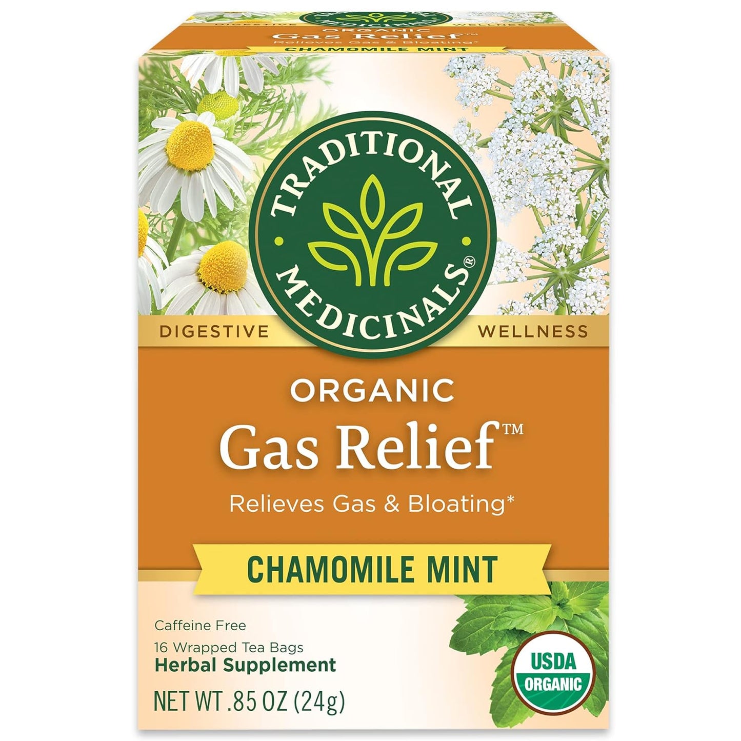 Traditional Medicinals Organic Lemon Ginger Tea, 1.13 Oz, 16 Count