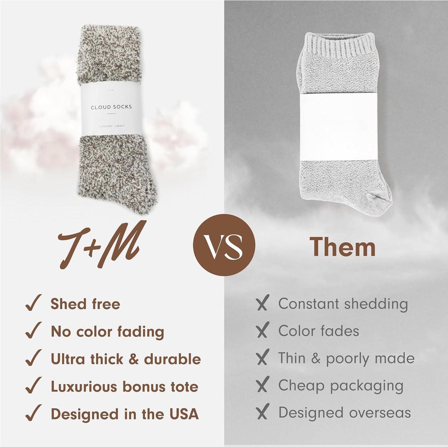Unboxme Gifts Warm & Cozy Ultra-Luxe Cloud Sock, Gift for Women & Men