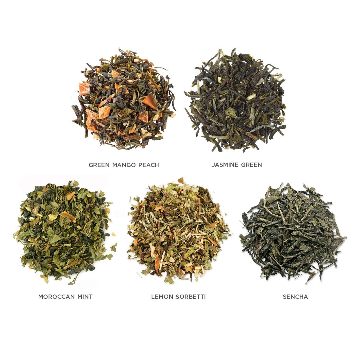 Tea Forte Single Steeps Tea Sampler, Green Tea, 15 Pouches