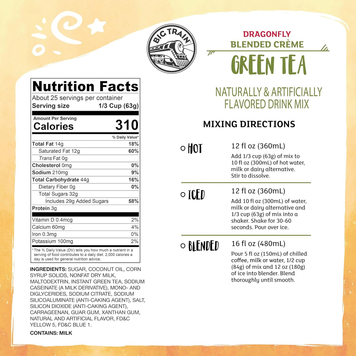 Big Train Vanilla Bean Blended Crème Beverage Mix, 3.5 Pound (Pack of 1) - Colors A