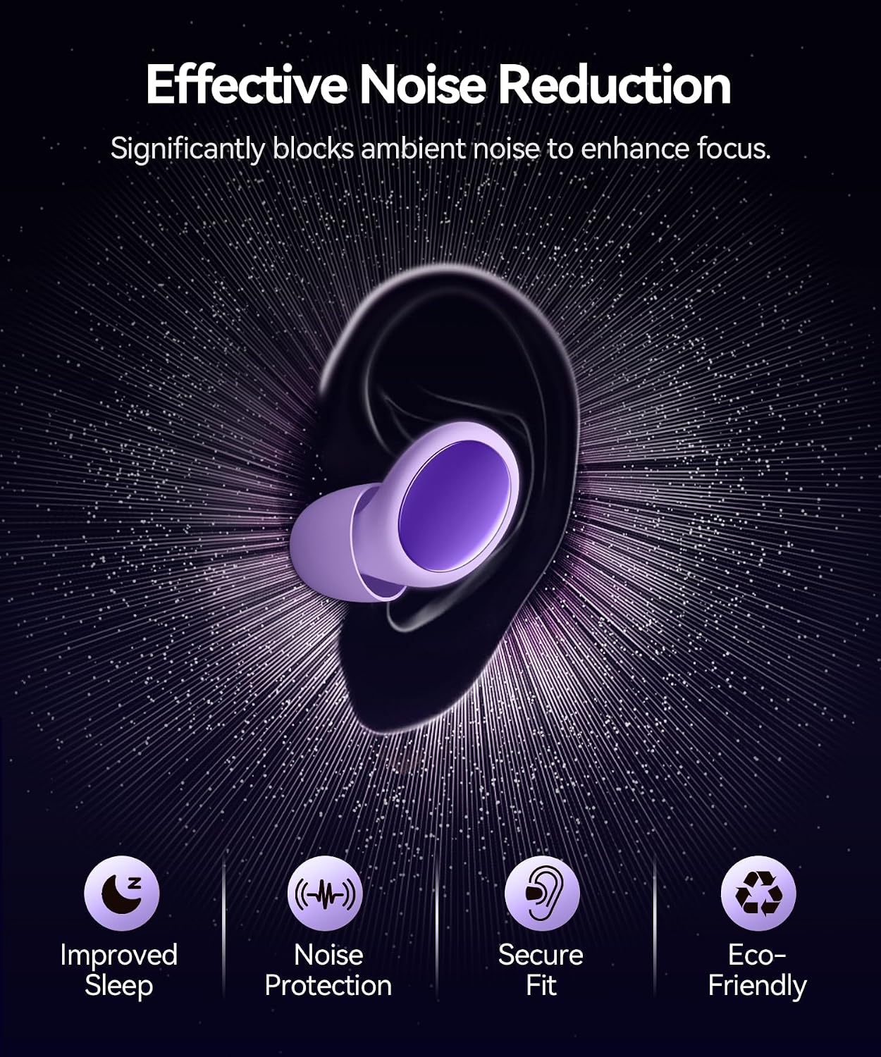 45dB Ear Plugs for Sleeping Noise Cancelling Ear Plugs for Noise Reduction & Snoring, Concerts, Earplugs for Sleep,Sider Sleepers Airplane, Silicone Earplugs Reusable