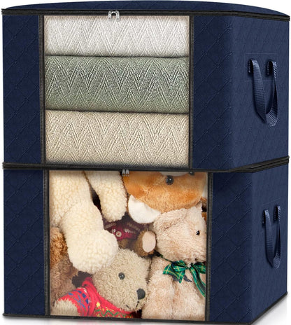 Fab totes Storage Bags for Clothes Blanket Storage Bins with Lids