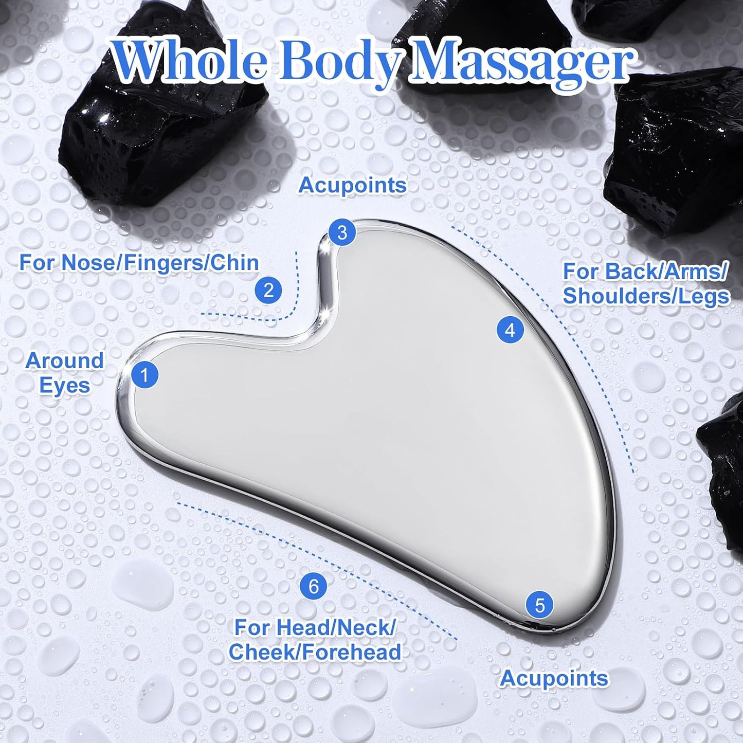 Gua Sha Facial Tools Guasha Tool Gua Sha Jade Stone Manual Massage Sticks for Jawline Sculpting and Puffiness Reducing for Face Body Tensions Reduce Festive Gifts