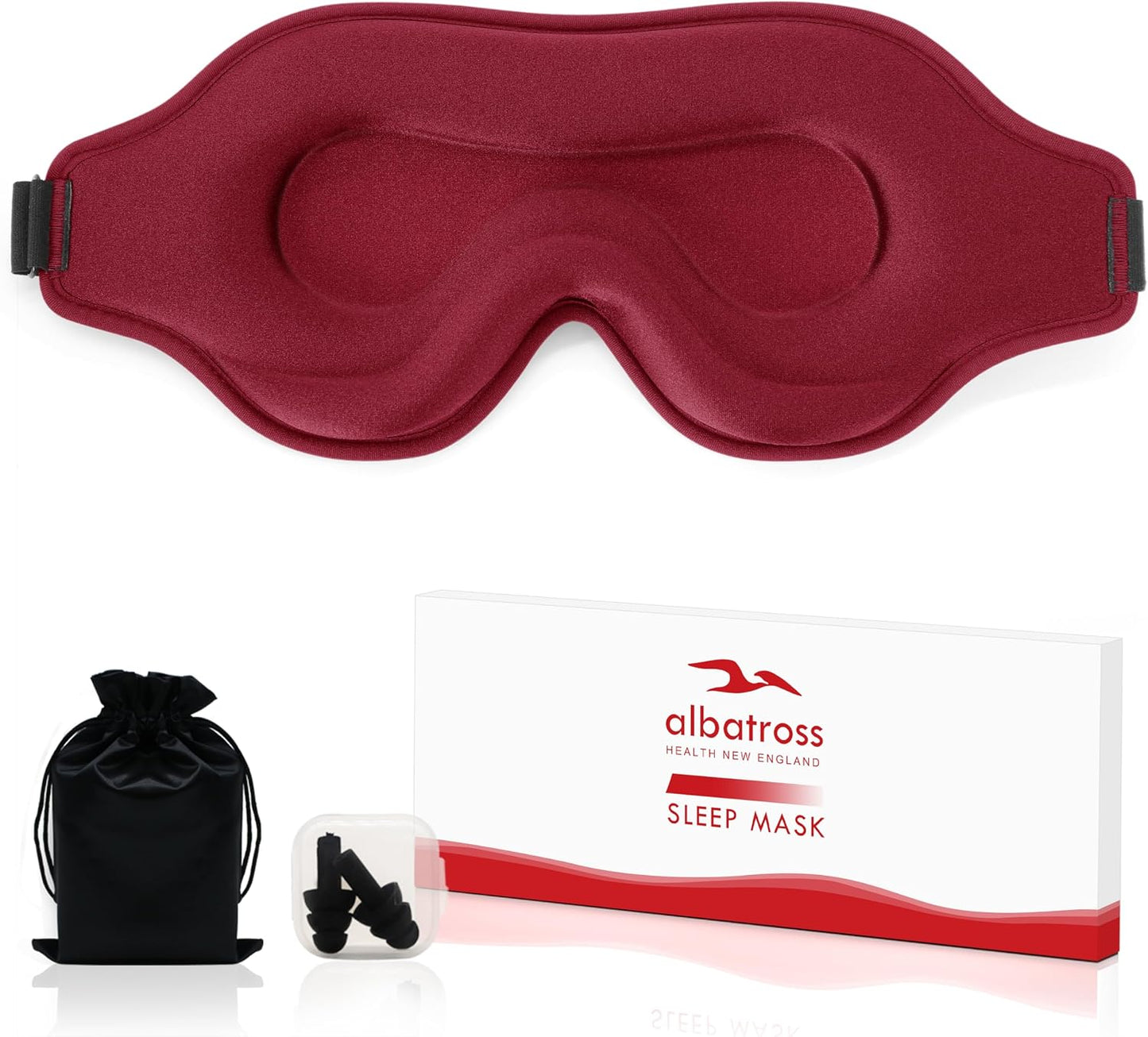 Sleep Eye Mask for Men Women, Lash Extensions 3D Sleeping Mask, Travel Blackout Night Blindfold Eye Shade Cover with Adjustable Strap (Black)