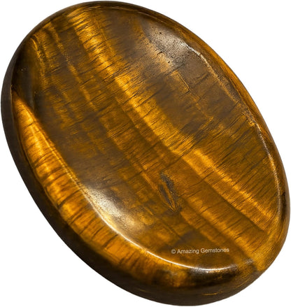 Amazing Gemstone Labradorite Thumb Worry Stone, Anxiety Stone, Healing Crystals - Piedra Crystal Fidget for Gift, Meditation, Calming, Relaxation, Stress Relief - Colors C
