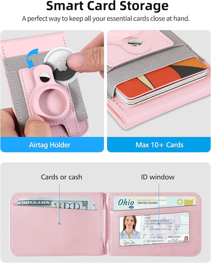 For Magsafe Wallet Stand with Airtag Holder, 10 Cards Holder, RFID Blocking