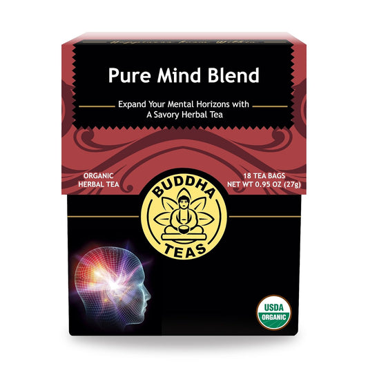 Buddha Teas Organic Pure Mind Blend - Herbal Tea, Caffeine Free