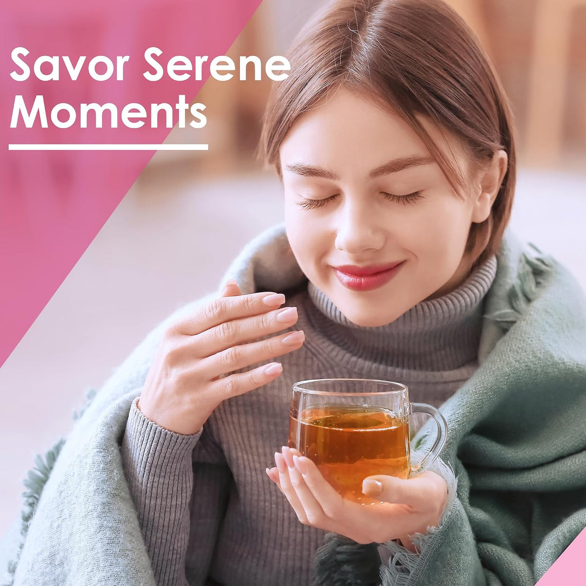 UBEEKOO Hormone Balance Herbal Tea for Women, Caffeine-Free, 30 Tea Bags