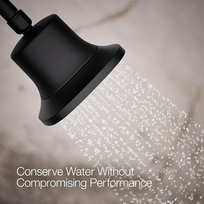 KOHLER 33631-Y-BN Cinq Round Single-Function Filtered Showerhead, Five-Layer Filtration, 2.5 GPM, Full Coverage Spray, Premium Durable Material, Vibrant Brushed Nickel
