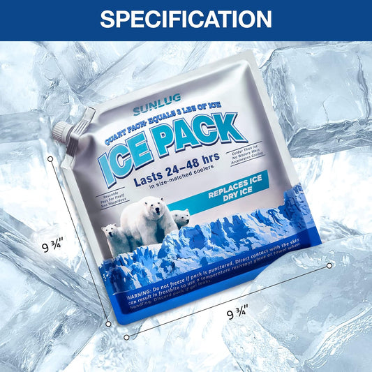 Cooler Ice Packs Reusable Ice Packs for Coolers Long Lasting Freezer Packs for Cooler Bag, Lunch Bags, Cooler Backpacks