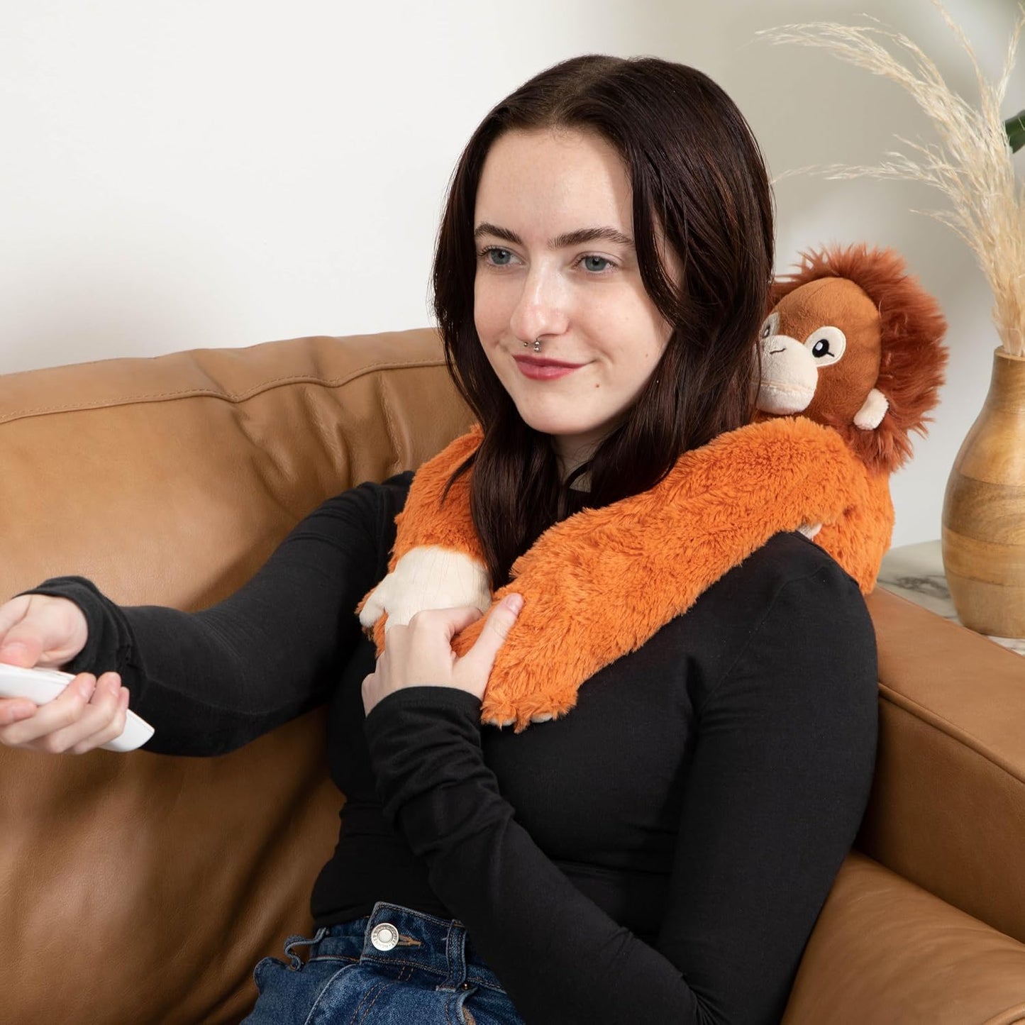 HUGIMALS Hugarounds Sidney the Sea Turtle 2.5 lb Microwaveable & Freezable Weighted Plush Neck & Shoulder Wrap | Soothing, Comforting Hugs for Self-Care & Relaxation | Unscented for Ages 2+