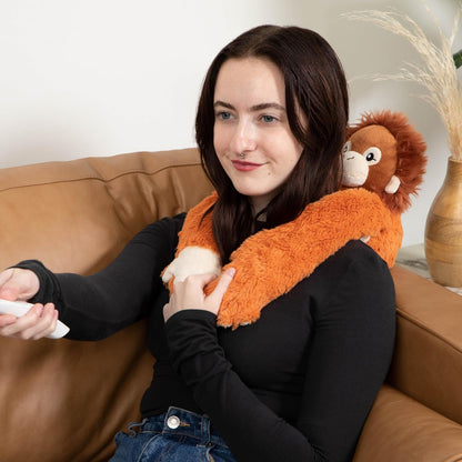 HUGIMALS Hugarounds Sidney the Sea Turtle 2.5 lb Microwaveable & Freezable Weighted Plush Neck & Shoulder Wrap | Soothing, Comforting Hugs for Self-Care & Relaxation | Unscented for Ages 2+