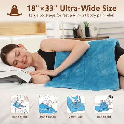 Electric Heating Pad HSA Eligible, Heated Pad for Back Neck Shoulder Pain Relif, Heating Pad for Period Cramps with 2H Auto Shut Off and 4 Heating Levels, 12"x24" Dark Grey