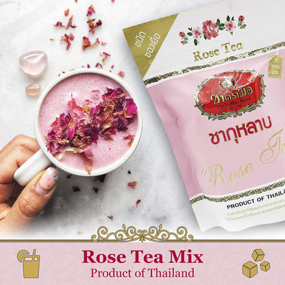 Cha Tra Mue - Thai Milk Tea (Original / Matcha / Gold Aroma / Green Tea) Sanchets 40g x 50 sanchet) (Rose Tea)