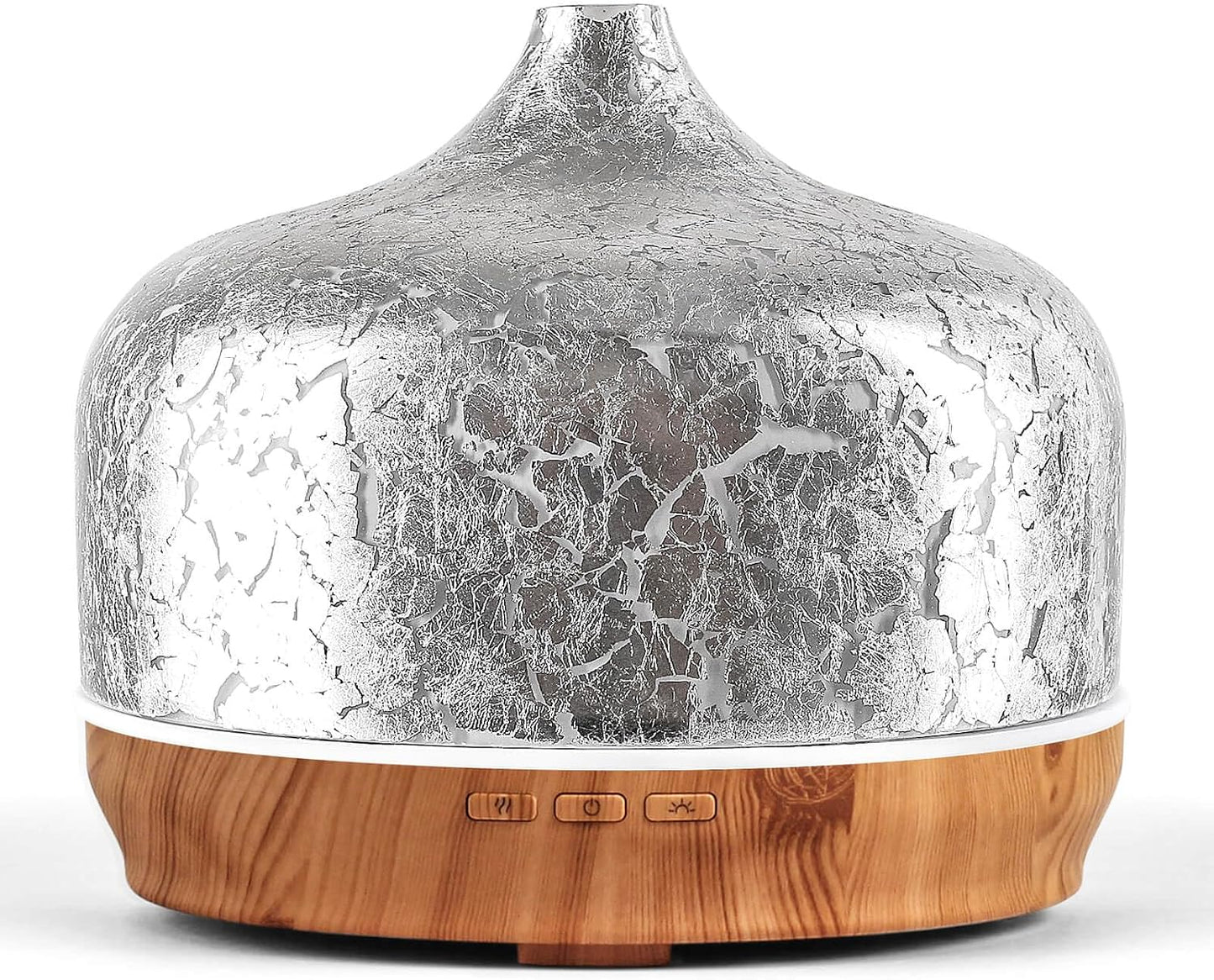 Porseme 500ml Glass Essential Oil Diffuser Aromatherapy Ultrasonic Cool Mist Humidifier 15-21 Running Hours Waterless Auto-Off Air Diffusers for Sleeping Yoga Working Spa(Light Blue)